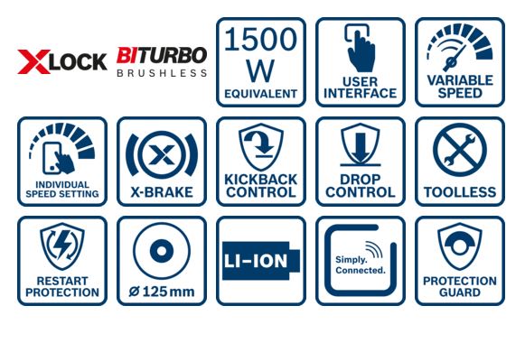 Bosch Akku-Winkelschleifer GWX 18V-15 SC BITURBO